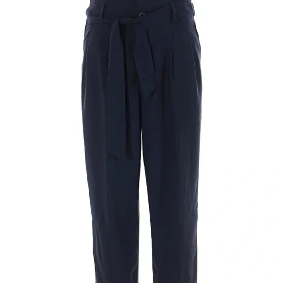 Madewell Sz 10 Women's Navy High-Waisted Paperbag Pants - Picture 3 of 5